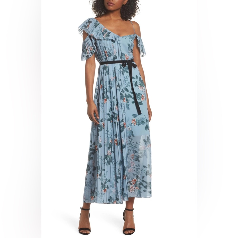 French Connection Kioa Pleated Maxi Dress. Size 6. Floral print